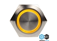 Push-Button DimasTech®, 19mm ID, Alternate Action, Led Color Yellow